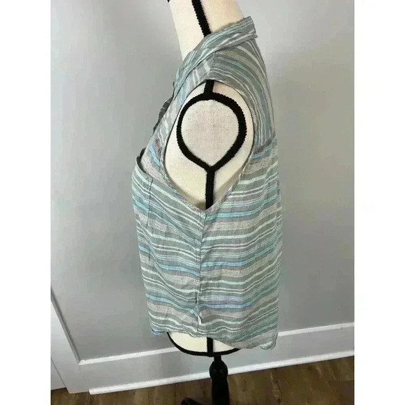 Toad & Co Sleeveless Blouse Womens Sz M Summer Beach Outdoor Hiking Organic - Picture 6 of 12